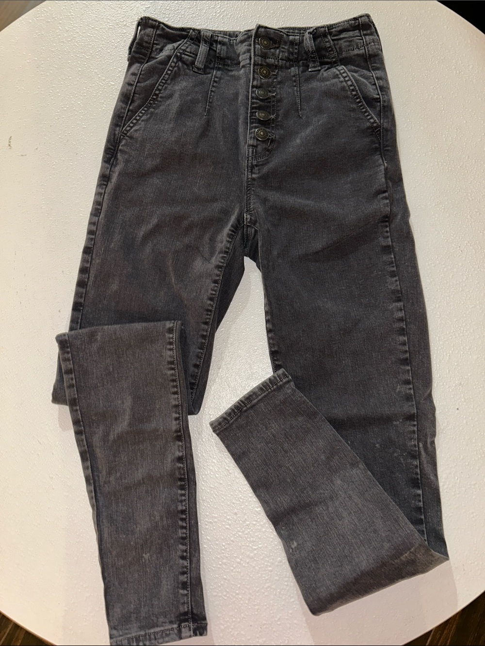 American Eagle Outfitters High-Waist Skinny Jeans - Washed Black